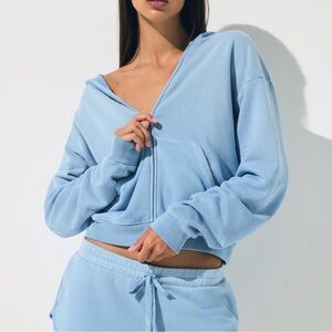 Skims French Terry Zip Up Hoodie